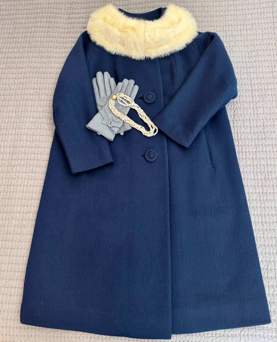 100% Wool Mink Vintage Outerwear Coats & Jackets for Women for