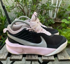 Nike Team Hustle Sneakers D10 GS Youth Size 5Y Black Pink Foam Shoes CW6735-003
