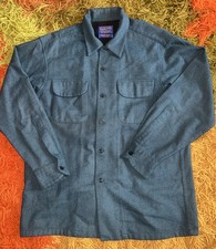 Pendleton Board Shirt Plaid XL Wool Near Mint Loop Collar Size Medium