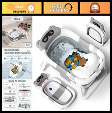 Collapsible Baby Bathtub for Newborns to Toddlers, Portable Infant Bath Tub, Sof