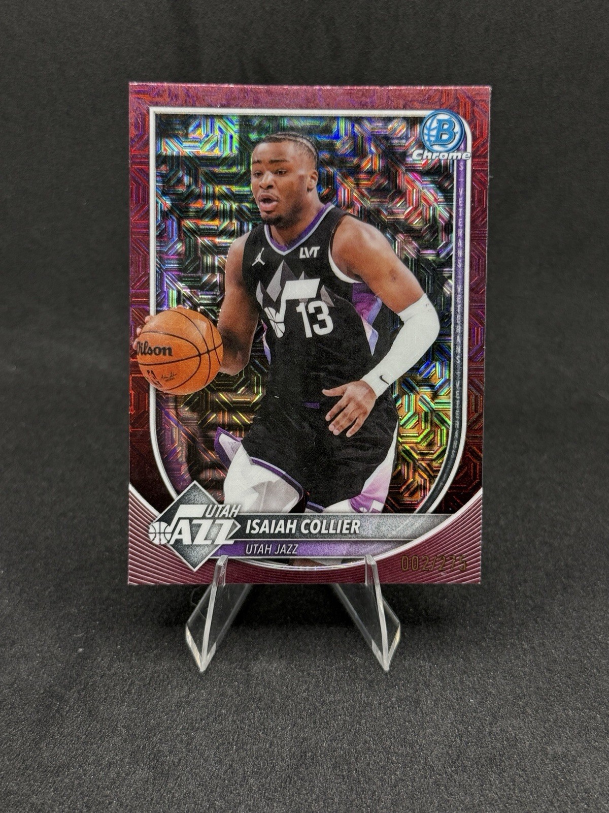 2025-26 Bowman - Isaiah Collier #BCV-114 Burgundy Mojo Refractor /275 AA