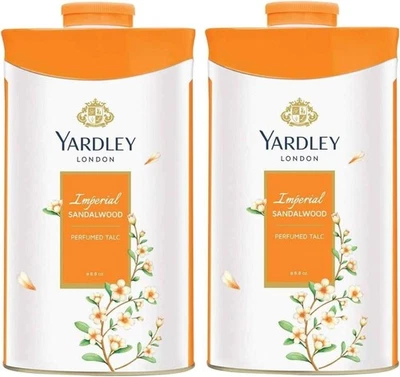2 x 100gm Yardley London Perfumed Talcum Powder Sandalwood *Bargain Sale" UK