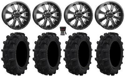 Raceline Mamba 14''Wheels Black 27''Mud XC Tires Can-Am Maverick X3
