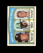 Vida Blue Signed 1972 Topps 1971 Leaders Oakland Athletics Autograph
