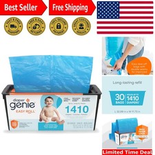 Sustainable Diaper Disposal: Easy Roll Refill Bags, 30 Bags, Holds 1410 Diapers