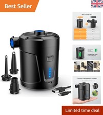 Image of Lightweight Rechargeable Air Pump with 4 Nozzles for Quick Inflation & Fun