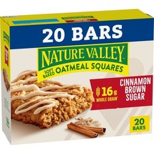 Soft Baked Oatmeal Breakfast Bars Cinnamon Brown Sugar Flavor Snack Pack of 20