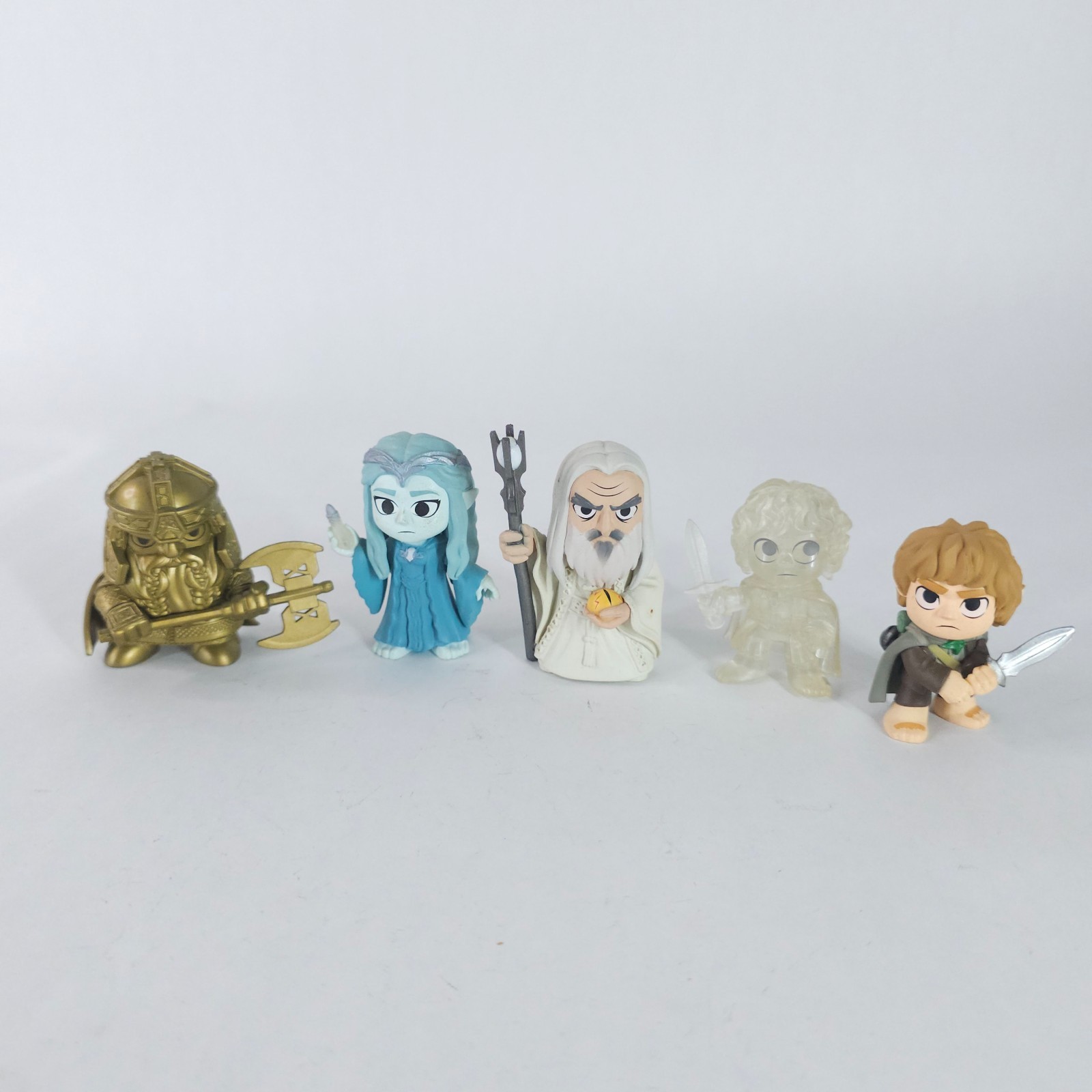Lote de figuras Funko Mystery Minis Señor de los Anillos Galadriel Saruman Bilbo Gimli