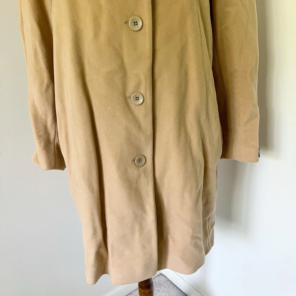 Chaqueta de abrigo forrada de lana de cordero tostada Forecaster Of Boston para mujer talla 16 Foto 4 de 4