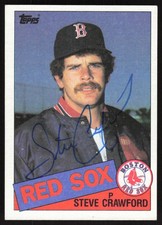 Steve Crawford Autographed 1985 Topps Card #661 Boston Red Sox