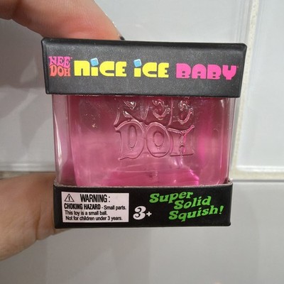 Schylling NeeDoh Nice Ice Baby Super Solid Squish Mini Cube PINK TikTok VIRAL  