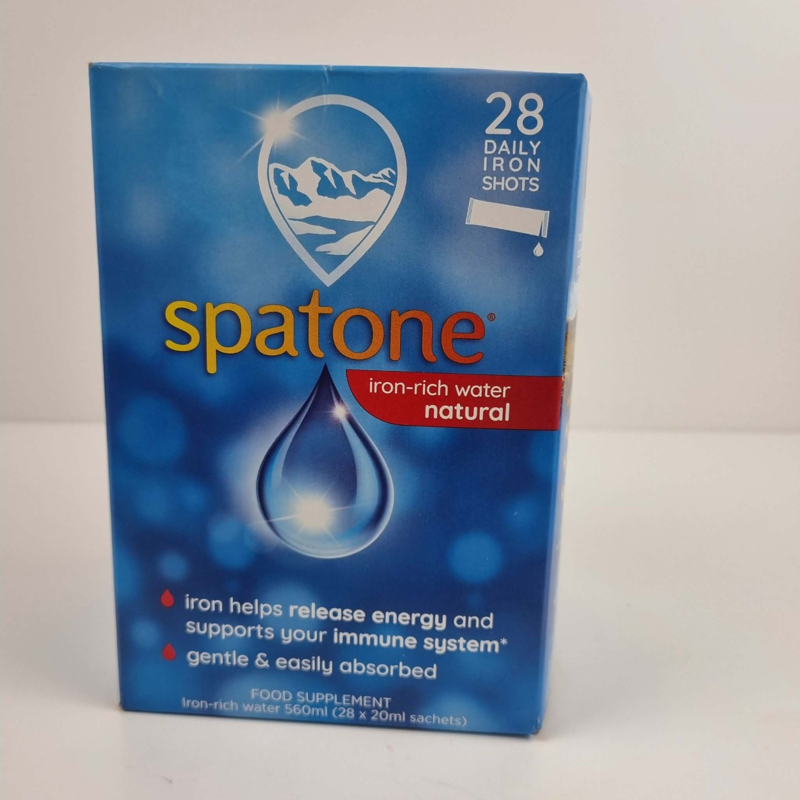 Spatone 100% Natural Iron Supplement (28 Sachets), Daily Convenient Liquid Iron