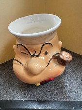 Popeye & Olive Oyl Character Mugs 4" Ceramic Cups 1980 King Features Syndicate
