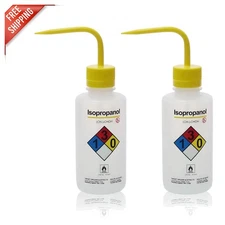 Narrow Mouth 2-Pack LDPE Safety Wash Bottles - 500ml for Precision Dispensing