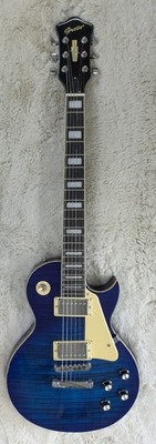 Grote GS Deluxe Electric Guitar   Stunning Transparent Blue Finish with gig ba