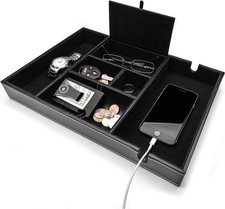 Valet Tray for Men, Nightstand Organizer, Entry Table Organizer