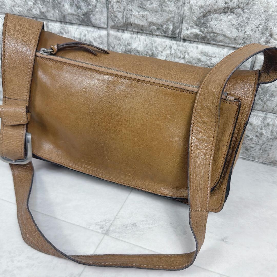 Miu Miu 90s Archive Leather Shoulder Bag Brown Vintag… - Gem