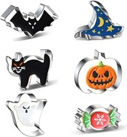 Ausstecher Halloween Set 6 StüCk Edelstahl Fledermaus KüRbis Spinne Geist