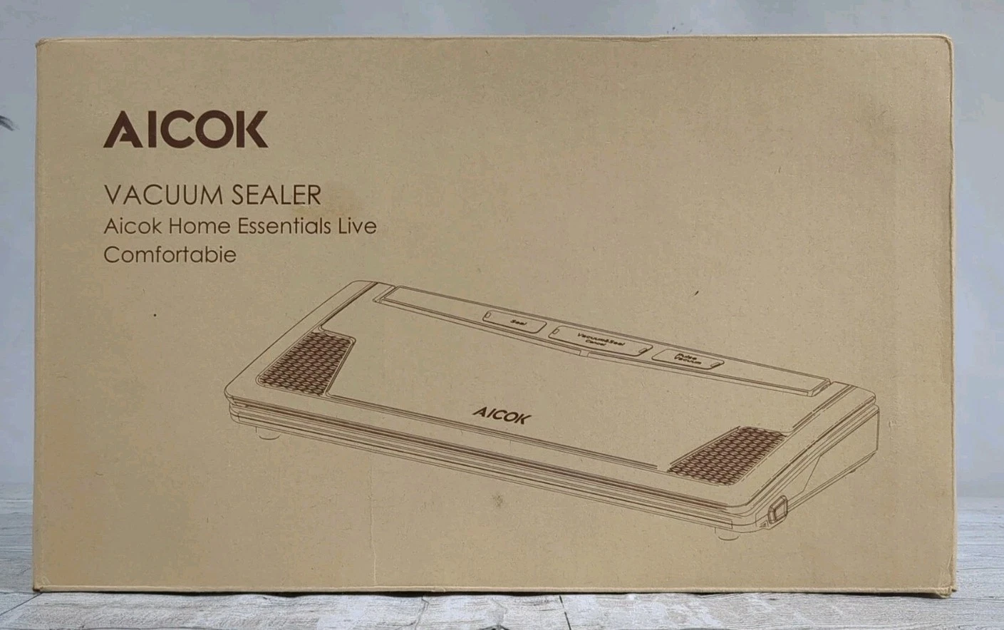 NOB Alcore Vacuum Sealer FF138759, 13.5" Long White with Sealer Bags