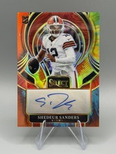 2025 Panini Select Shedeur Sanders Tie Dye Auto /25 White Jersey Rookie RC SSP