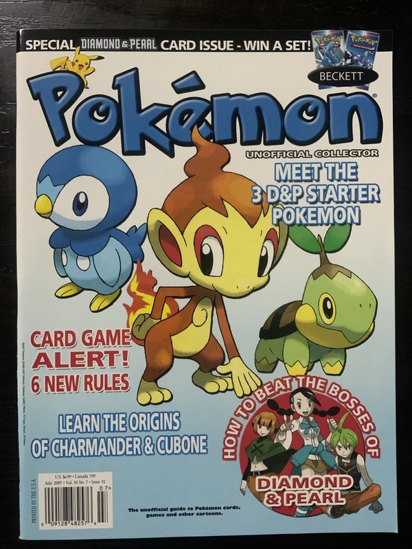 Beckett Magazine Pokémon Unofficial Collector July 2007 #7 Issue #92
