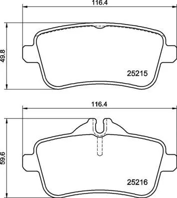 Für BREMBO P 50 156 Ham pads. rear MERCRDES AMG - Bild 2