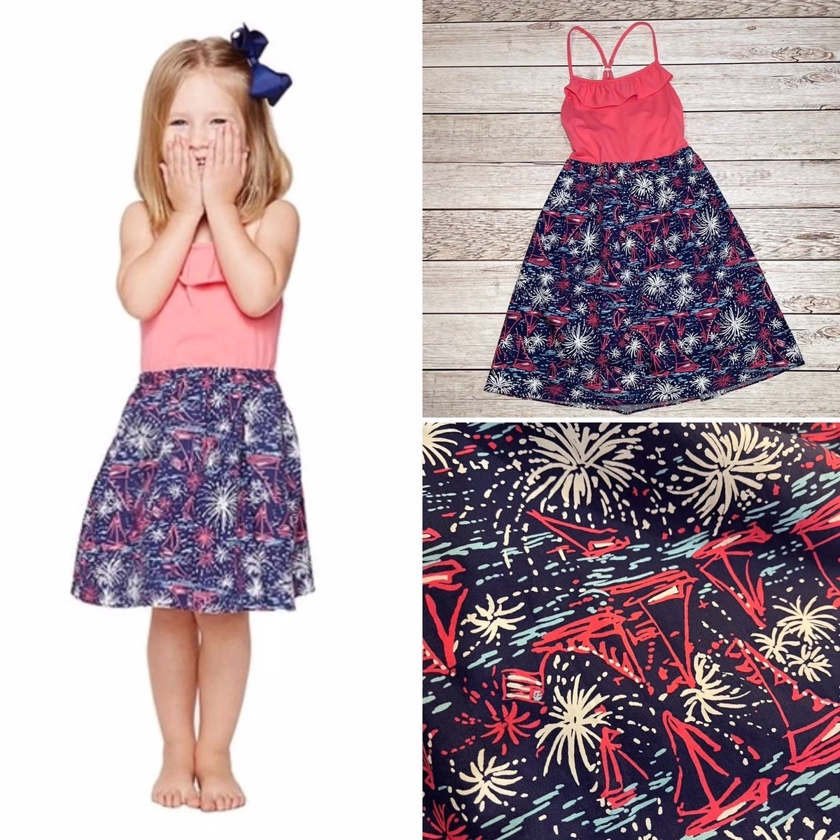 Jupe Fille Lilly Pulitzer – Tournesols Et Abeille – Bleu/jaune – Taille 6 – Été
