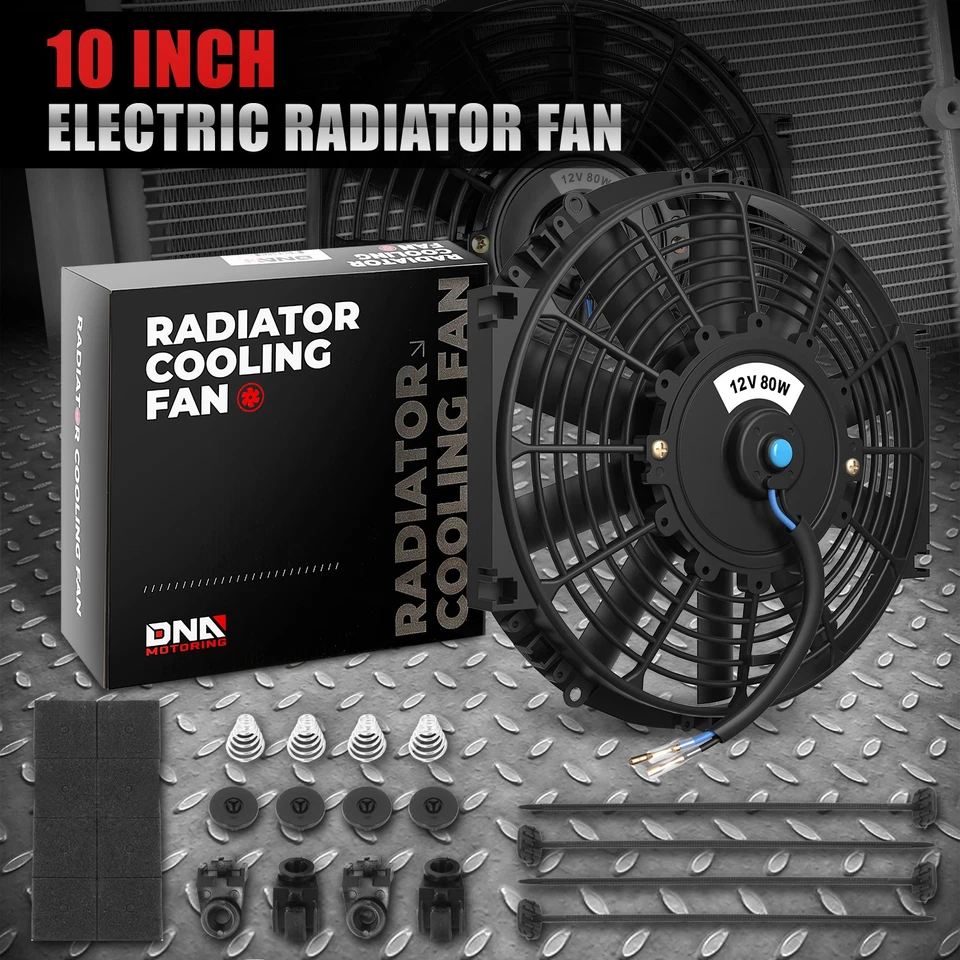 2-FILAS RADIADOR ALUMINIO + 2X KIT VENTILADOR 10" NEGRO PARA BMW E36 SERIE 3 92-99 M3 l4/l6 Foto 3 de 4