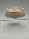 Fenton Cabbage Rose Pink Opalescent Oval Oval Dish