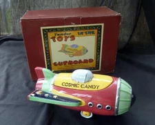 ~ vandor COSMIC CANDY rocket snack dish vintage ceramic ~ w/box ~ D24-99
