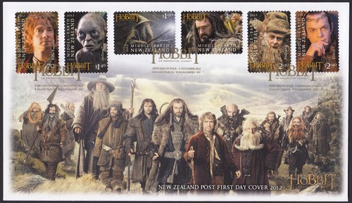 NEUSEELAND 2012 Der Hobbit: Eine unerwartete Reise, 6er Set S/A's auf FDC