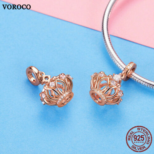 925 Sterling Silver Charms Beads Diy Pendants Fit Bracelet Necklace Chain VOROCO - Picture 37 of 573