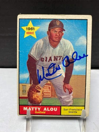 MATTY ALOU 1961 TOPPS #327 AUTOGRAPHED - Picture 1 of 2