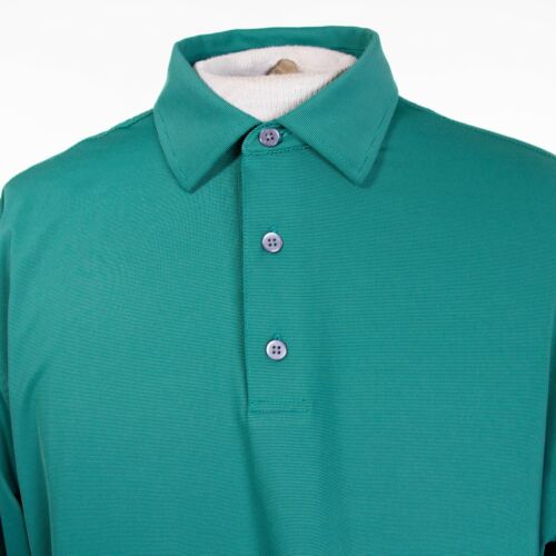 FootJoy Prodry Mens XL Green Stripe Golf Polo Shirt Polyester Naples Ryder Cup - Picture 2 of 10