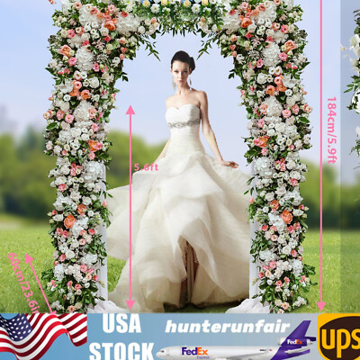 16pcs Stand Iron Tubes Metal Wedding Arch Background Decoration Frame US