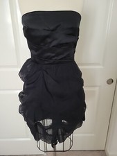 Bebe Little Black Dress Strapless Size XS 100% Silk