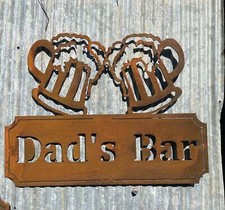 Dad's - Pop's - Custom Made Metal Bar Sign