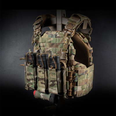 Tactique Triple 7.62mmX51 Magazine Pouch Panneau Avant avec Crochet et Boucle et Boucle à Libération Rapide 25mm, Mag Pouch Holster Mag Carrier Holder
