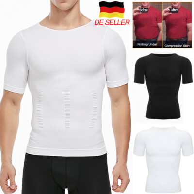Herren Mieder Unterhemd Body Shaper Bauchweg Korsett Kompression Shirt Tank Top