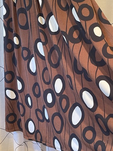 Julian Taylor Size 12 Brown Deco Sleeveless Midi Length Stretch Dress - Picture 4 of 6