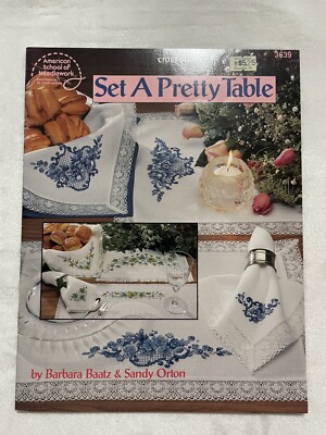 Set a Pretty Table American School Needlework Cross Stitch 3639 Baatz Orton
