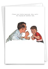1 Funny Father's Day Greeting Card - Dad Another Tie - Envelope Included,US-Made