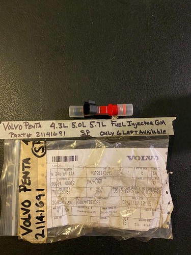 GENUINE VOLVO PENTA FUEL INJECTOR 885176, 21141691. Fits 4.3L 5.0L 5.7L 6.2L V6 - Picture 9 of 9