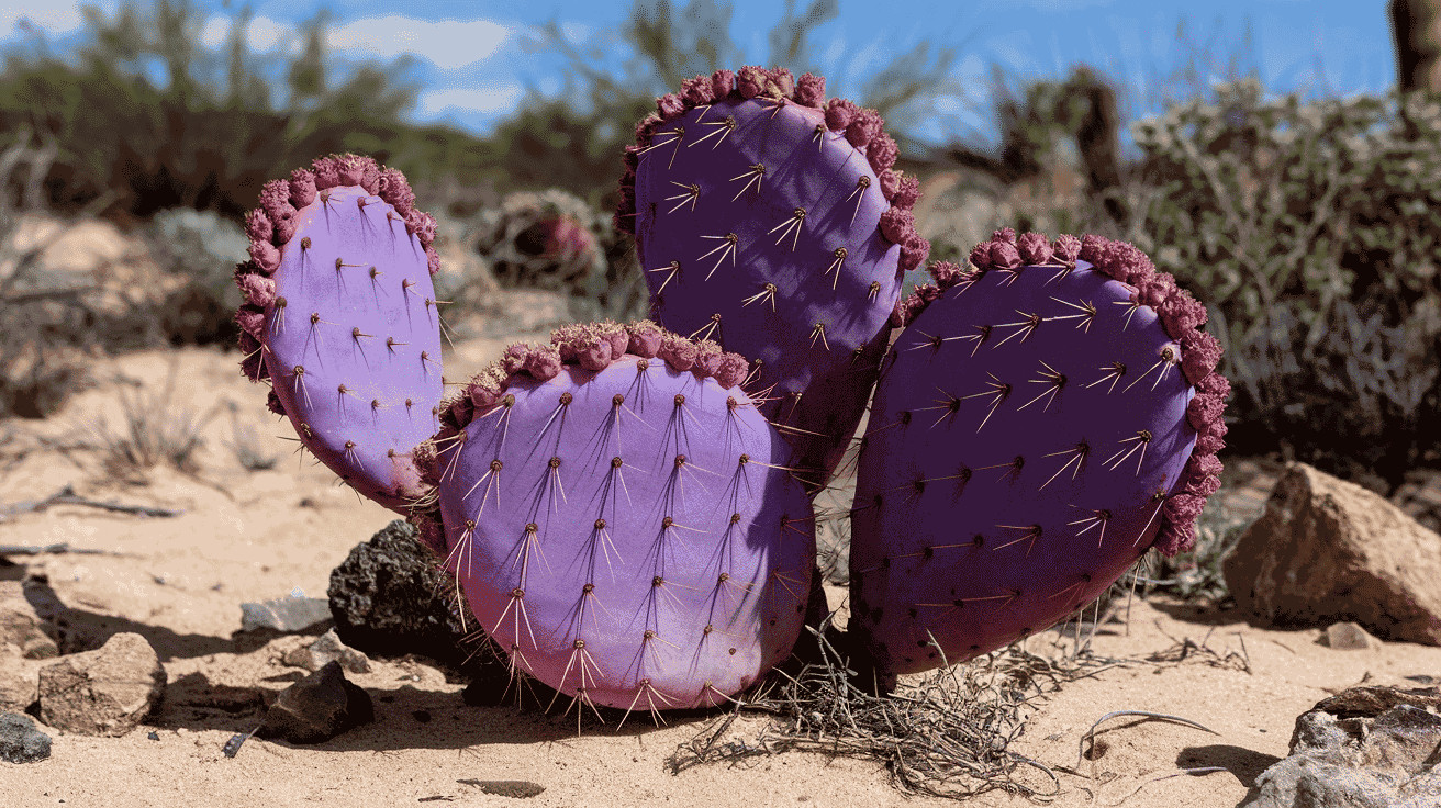 20 Purple Cactus Seeds (Opuntia Santa Rita) Prickly Pear Fruit Rare Fast Hardy-7