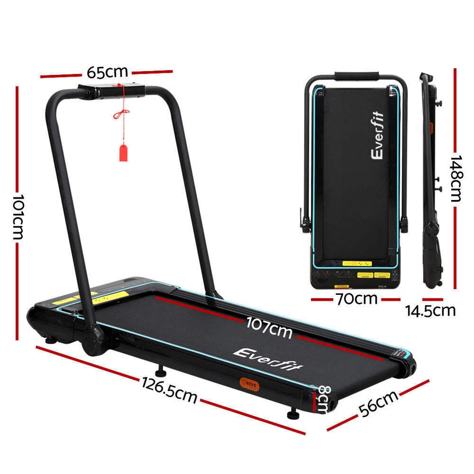NNEDSZ Treadmill Electric Walking Pad Under Desk Home Gym Fitness 420mm Remote - Image 2 of 4