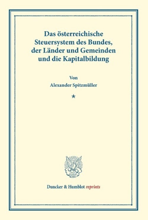 Thumbnail - Alexander Spitzmüller | Das Österreichische Steuersystem Des Bundes,