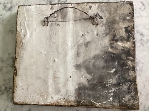 Antigua placa de pared de escultura en relieve de yeso de tiza "EL BUEN SAMARITANO" - Imagen 7 de 7