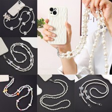 120CM Pearl Phone Lanyard Bag Crossbody Chain Anti-loss Hanging Rope Universal