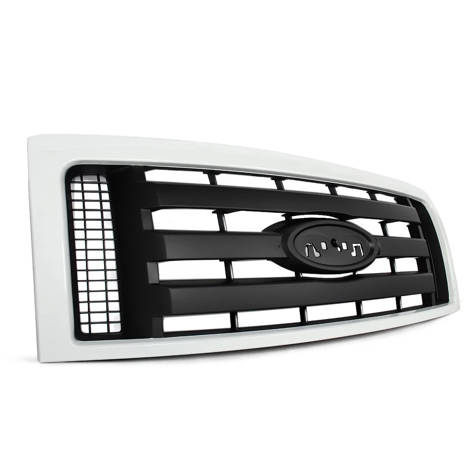 Oxford White&Black Front Bumper Grille Replace For Ford F-150 F150 XLT 2009-2014 Foto 2 de 4