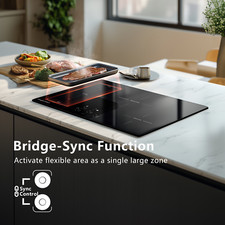 Amzgachfktch 30" Placa de Inducción 4 Quemadores Cocina de Inducción Eléctrica Incorporada